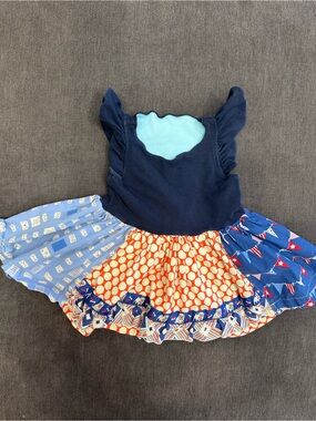 Matilda Jane Platinum Patchwork Parade ruffle dress size 2
